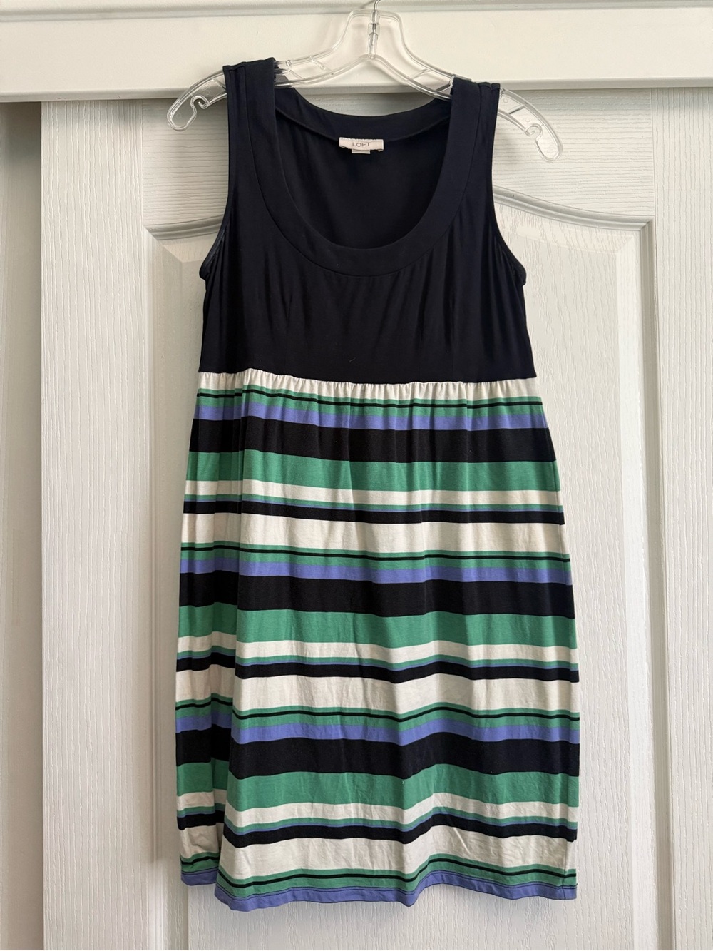 LOFT Striped Tank Dress Women's Size Small